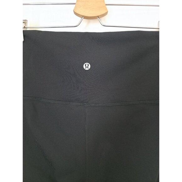 Lululemon WUNDER UNDER Crop High-Rise Scallop Hem Black Athletic Leggings Sz 4 - Picture 6 of 9